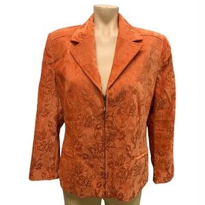 TanJay Orange Textured Blazer Size L